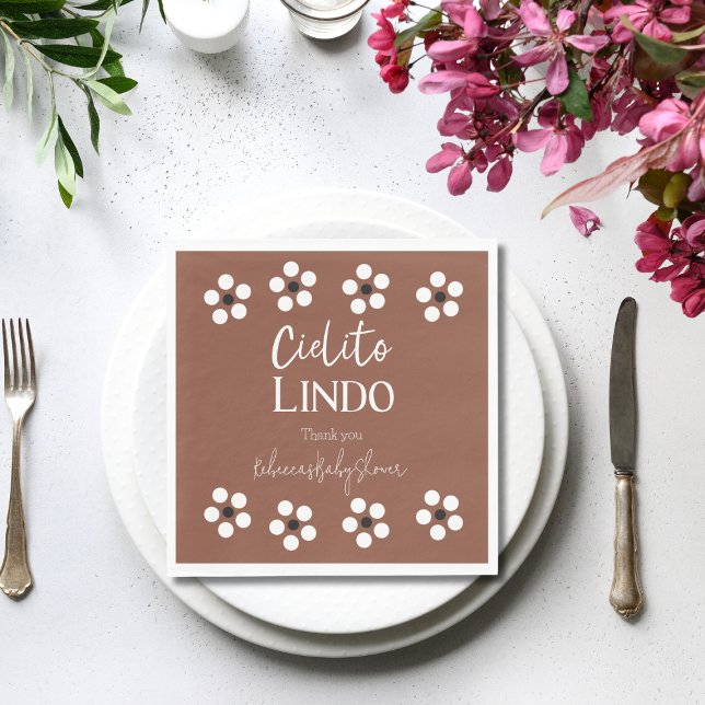 Serviette En Papier Cielito Lindo Talavera Baby shower mexicain Fiesta (Créateur téléchargé)