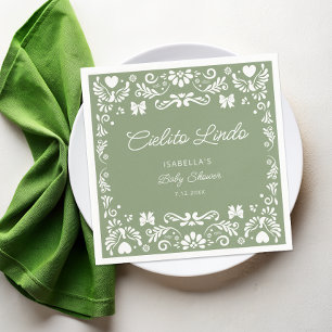 Serviette En Papier Cielito Lindo Talavera Baby shower mexicain servie