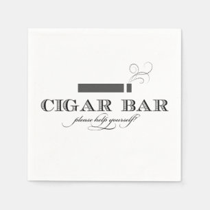 Serviette En Papier Cigar Bar Cocktail Napkins