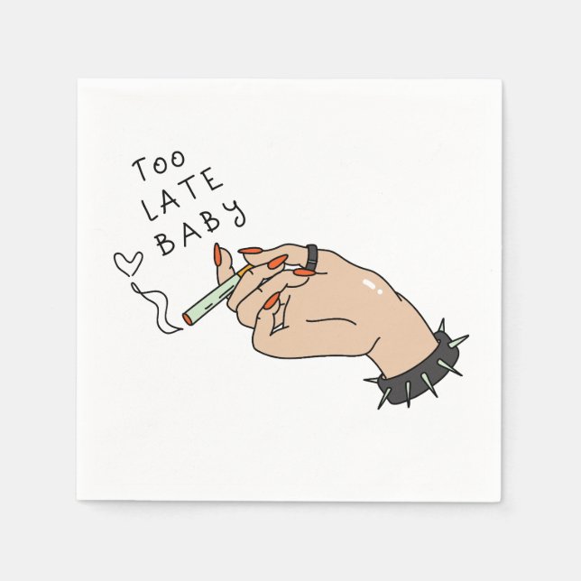 Serviette En Papier Cigarette à la main anti-Valentin (Devant)