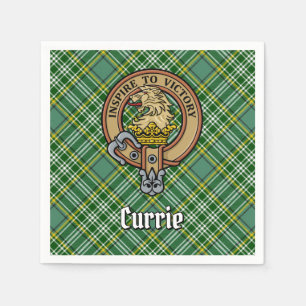 Serviette En Papier Cimier de lion Clan Currie sur Tartan