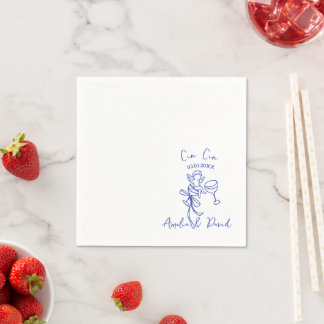 Serviette En Papier Cin Cin Cherub Cupid Personnalisé Dessiné à la Mai