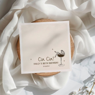 Serviette En Papier Cin Cin Espresso Martini Anniversaire
