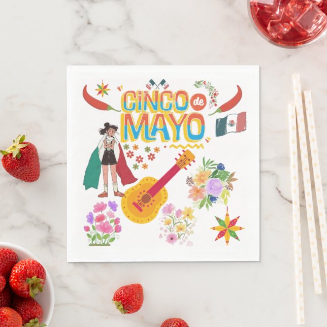 Serviette En Papier Cinco De Mayo (En situation)