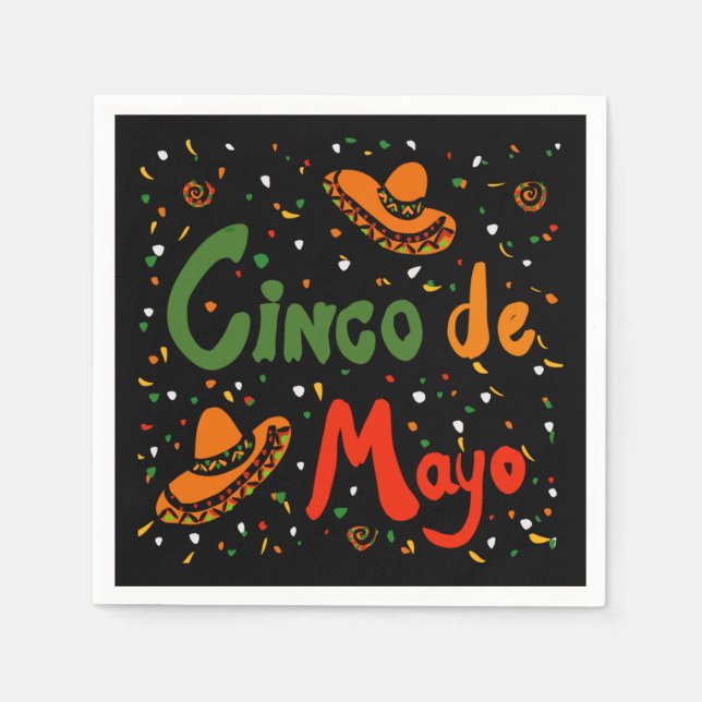 SERVIETTE EN PAPIER CINCO DE MAYO (Devant)
