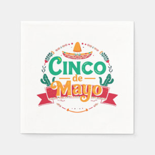 Serviette En Papier Cinco de Mayo Fête Fiesta Chapeau mexicain Mouchoi