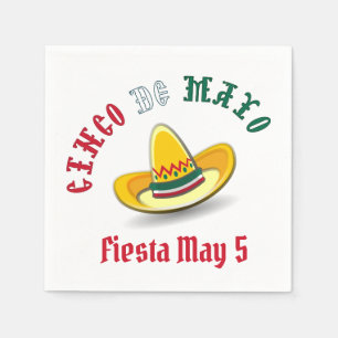 Serviette En Papier Cinco de Mayo personnalisable 5 mai Fiesta