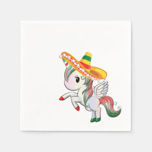 Serviette En Papier Cinco de Mayo Unicorn Pegasus