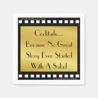 Serviette En Papier Cinéma Thème Cocktail Party Napkins