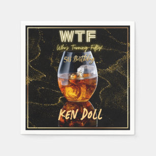 Serviette En Papier Cinquante ans de la Fête du 50e anniversaire