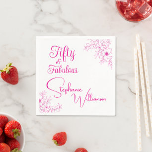 Serviette En Papier Cinquante ans et Fantastique Fête d'anniversaire 5