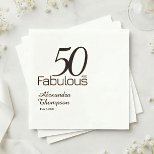 Serviette En Papier Cinquante ans et Fantastique Nom Date 50e Annivers