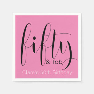 Serviette En Papier Cinquante et anniversaire ouvrier