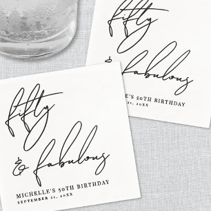 Serviette En Papier Cinquante Et Incroyable Fête Des 50 Ans