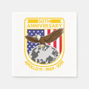 Serviette En Papier Cinquantième papier de partie de célébration