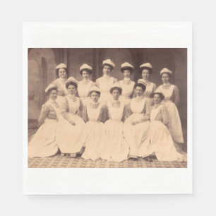 Serviette En Papier circa les diplômés 1914 d'école d'infirmières