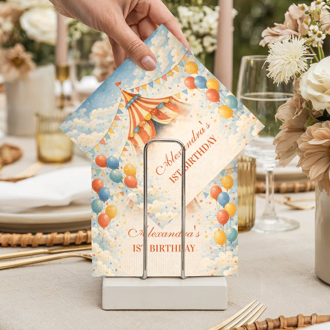 Serviette En Papier Cirque Anniversaire Venez Tous (Créateur téléchargé)