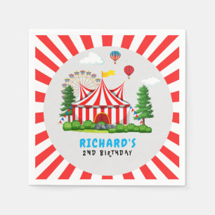 Serviette En Papier Cirque Carnaval Thème Anniversaire Fête