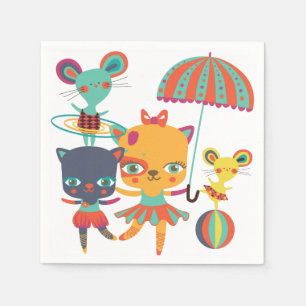Serviette En Papier Cirque Cuties