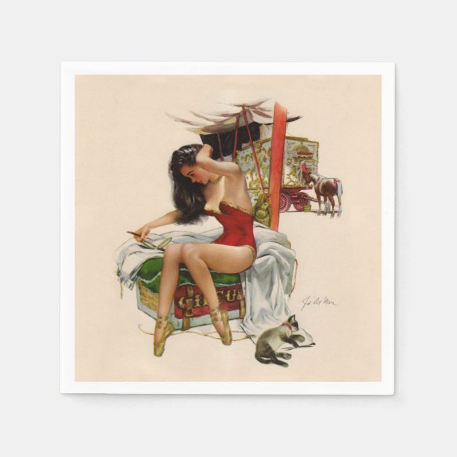 Serviette En Papier Cirque du voyage (Devant)