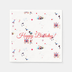 Serviette En Papier cirque sur mesure inspiré de la fête d'anniversair