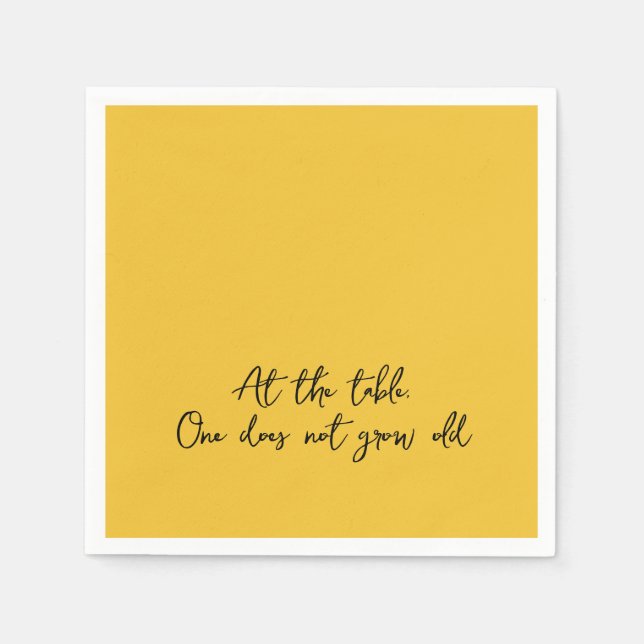 Serviette En Papier Citation amusante À LA TABLE, ON NE CROÎT PAS VIEU (Devant)