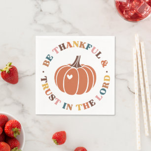 Serviette En Papier Citation chrétienne de Thanksgiving