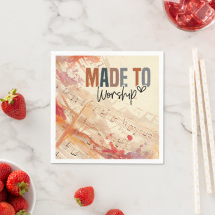 Serviette En Papier Citation chrétienne inspirée faite pour le culte