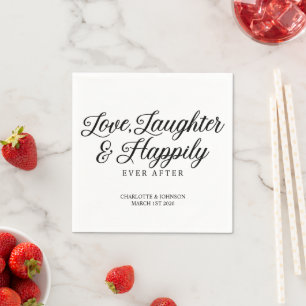 Serviette En Papier Citation d'amour mariage