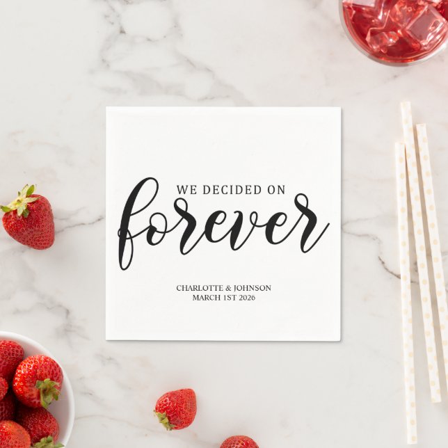 Serviette En Papier Citation d'amour mariage (En situation)