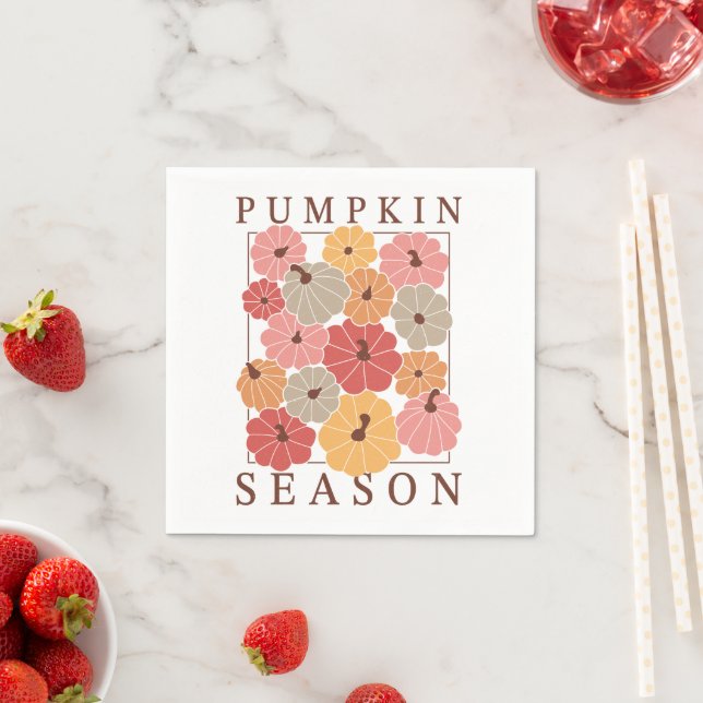 Serviette En Papier Citation d'automne Boho (En situation)
