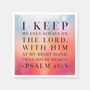 Serviette En Papier Citation de bible de 16:8 de psaume