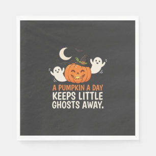 Serviette En Papier Citation de fantôme de citrouille de Halloween Des