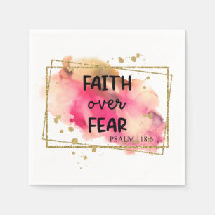 Serviette En Papier Citation de la Bible chrétienne moderne violet Nap