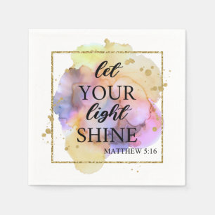 Serviette En Papier Citation de la Bible chrétienne religieuse moderne