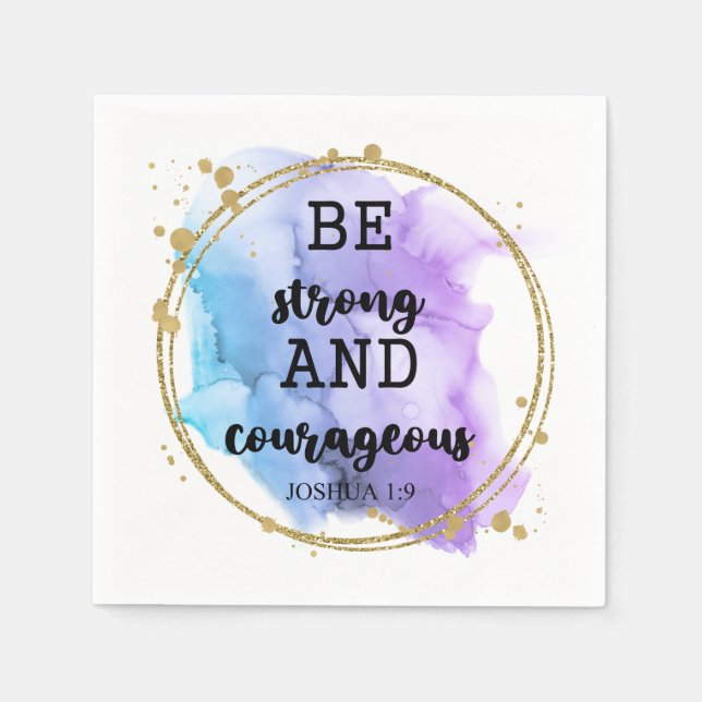 Serviette En Papier Citation de la Bible chrétienne religieuse moderne (Devant)