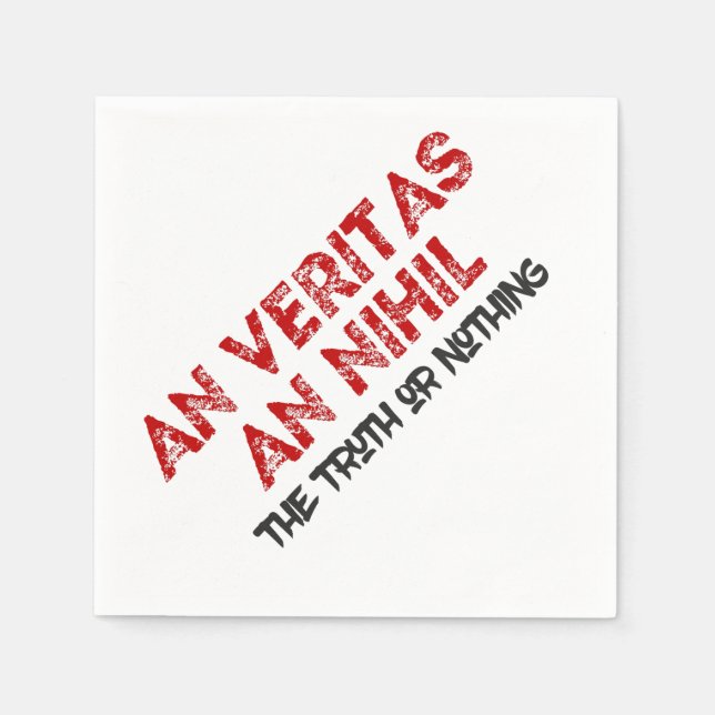 Serviette En Papier Citation de vérité latine (Devant)