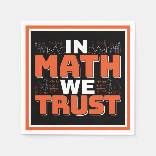 Serviette En Papier Citation d'enseignant en mathématiques - En mathém (Devant)