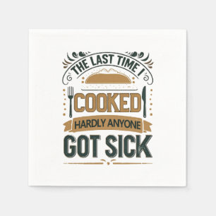 Serviette En Papier Citation d'Humour de cuisine amusante