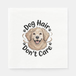 Serviette En Papier Citation drôle de cheveux de chien Retriever doré,
