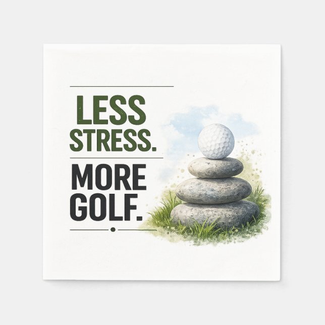 Serviette En Papier Citation drôle de golf pour golfeur (Devant)