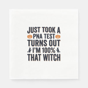 Serviette En Papier Citation drôle de sorcière pour test Halloween Des