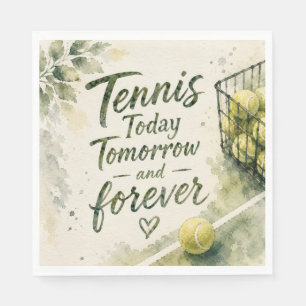 Serviette En Papier Citation drôle de tennis pour une fête à thème ten