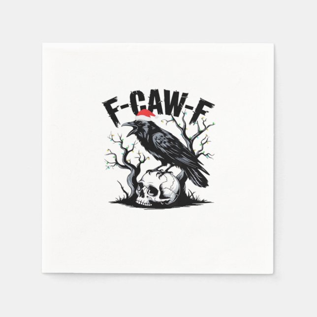 Serviette En Papier Citation drôle essentielle F-Caw-F (Devant)
