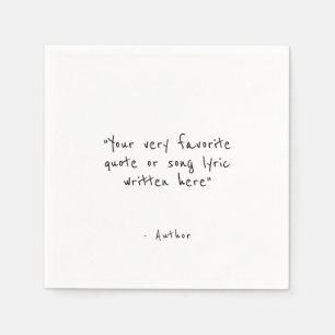 Serviette En Papier Citation personnalisée - créez la vôtre