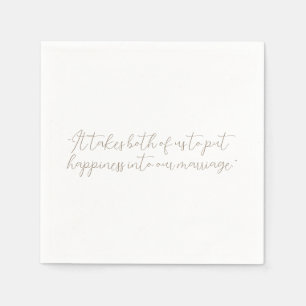 Serviette En Papier Citation personnalisée ou Mariage lyrique de chans