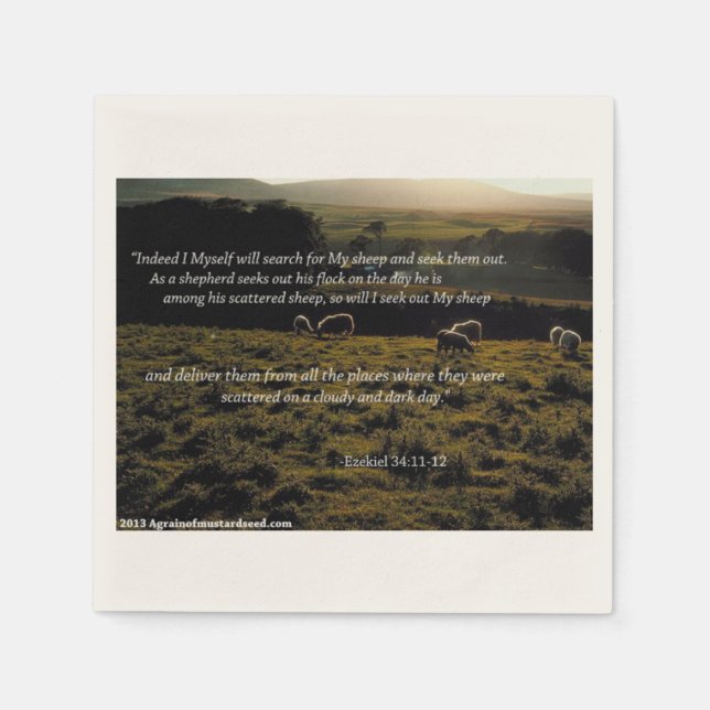 Serviette En Papier Citations bibliques (Devant)