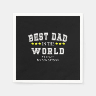 Serviette En Papier Citations de grand-père Le meilleur papa du mond