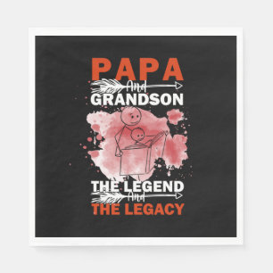 Serviette En Papier Citations de grand-père Papa et petit-fils