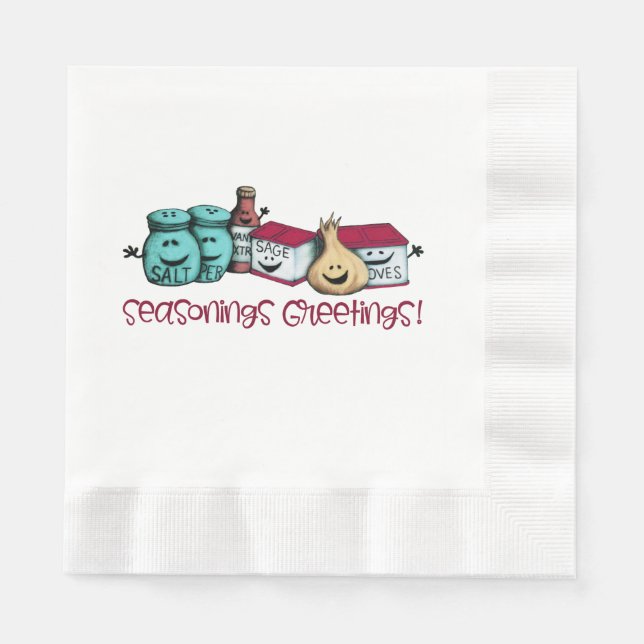 Serviette En Papier Citations d'épices de saison mignonnes (Devant)